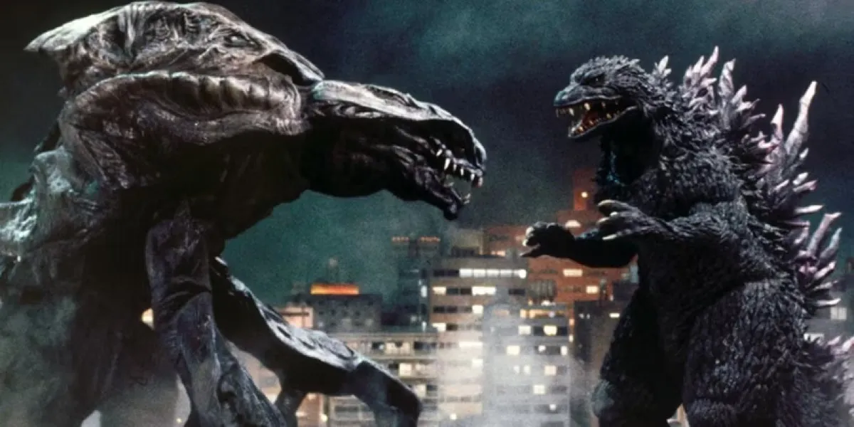 Godzilla faces off against a giant monsters in "Godzilla 2000" 