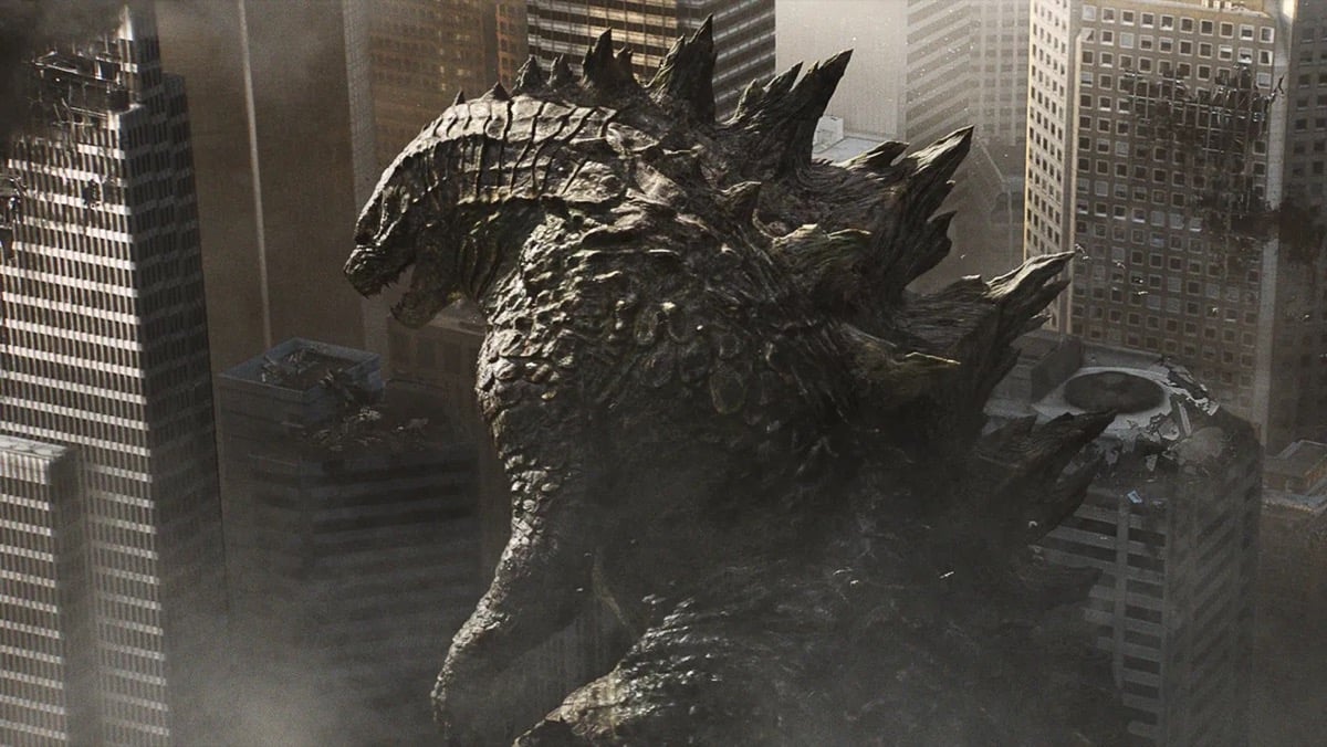 Godzilla stands tall in New York City in "Godzilla"