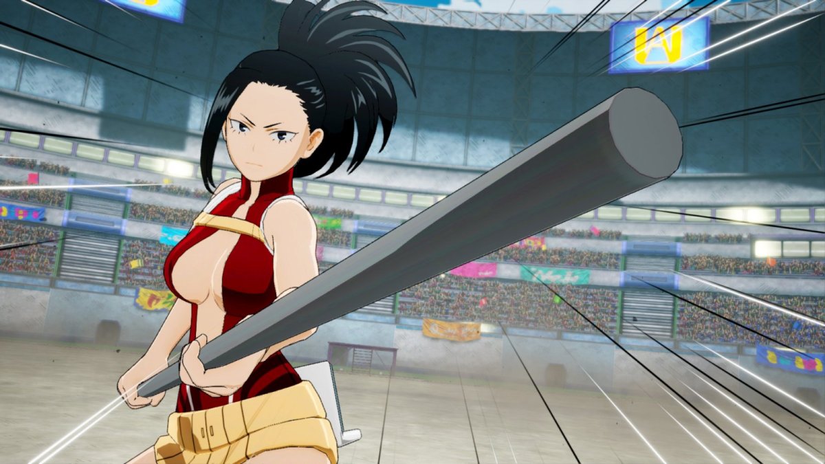 Momo Yaoyorozu wields a staff in 'My Hero Academia'.