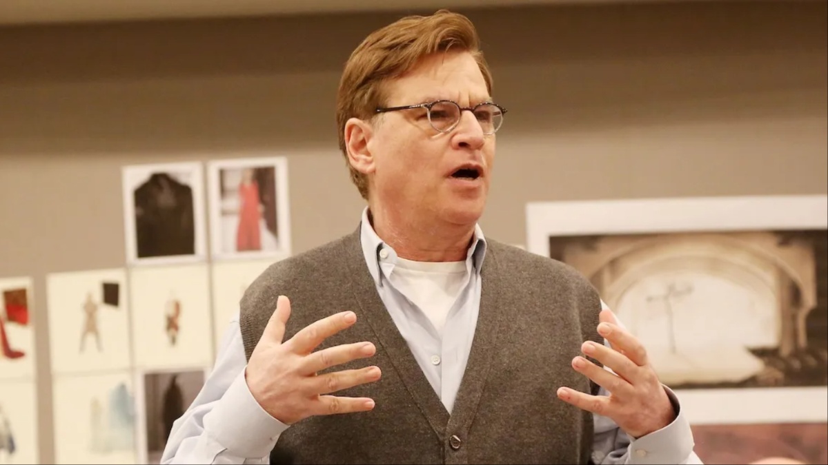 Aaron Sorkin talks with his hands.
