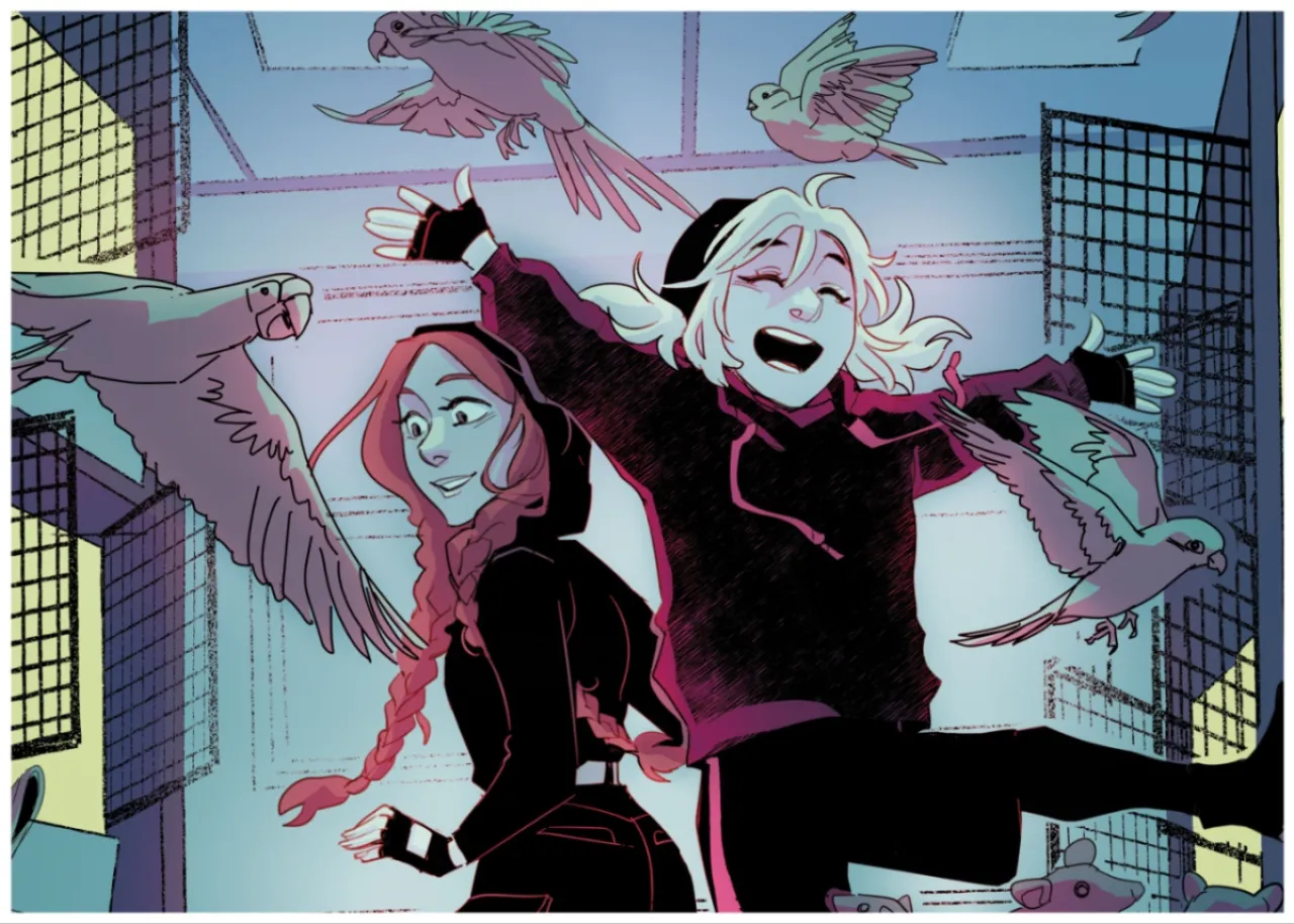 Preview art from 'The Strange Case of Harleen and Harley'. 