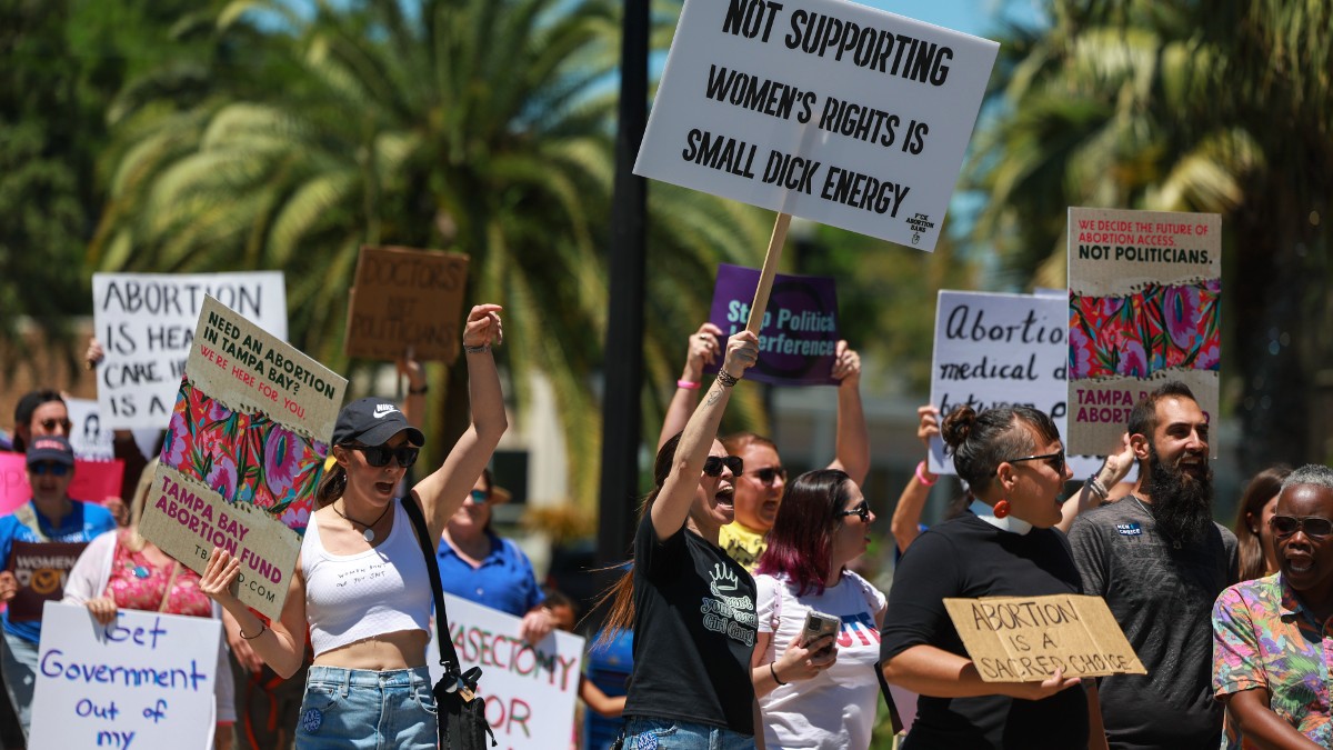 Women protest Florida's 6-week abortion ban