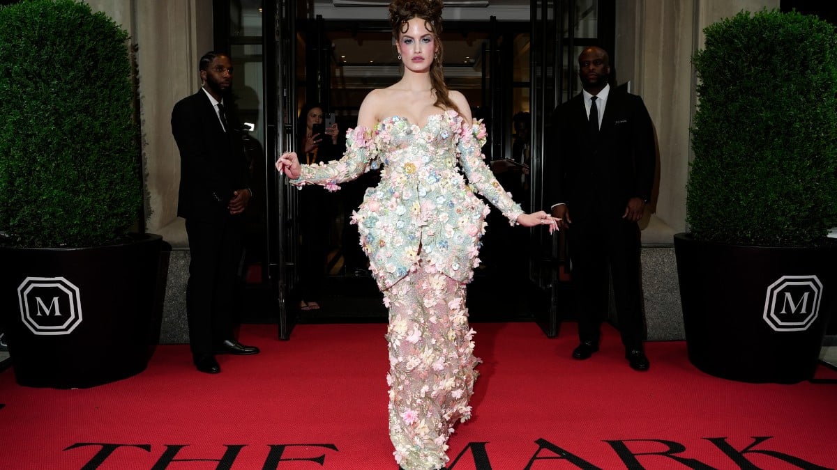 Hayley Kalil leaves The Mark Hotel for the 2024 Met Gala