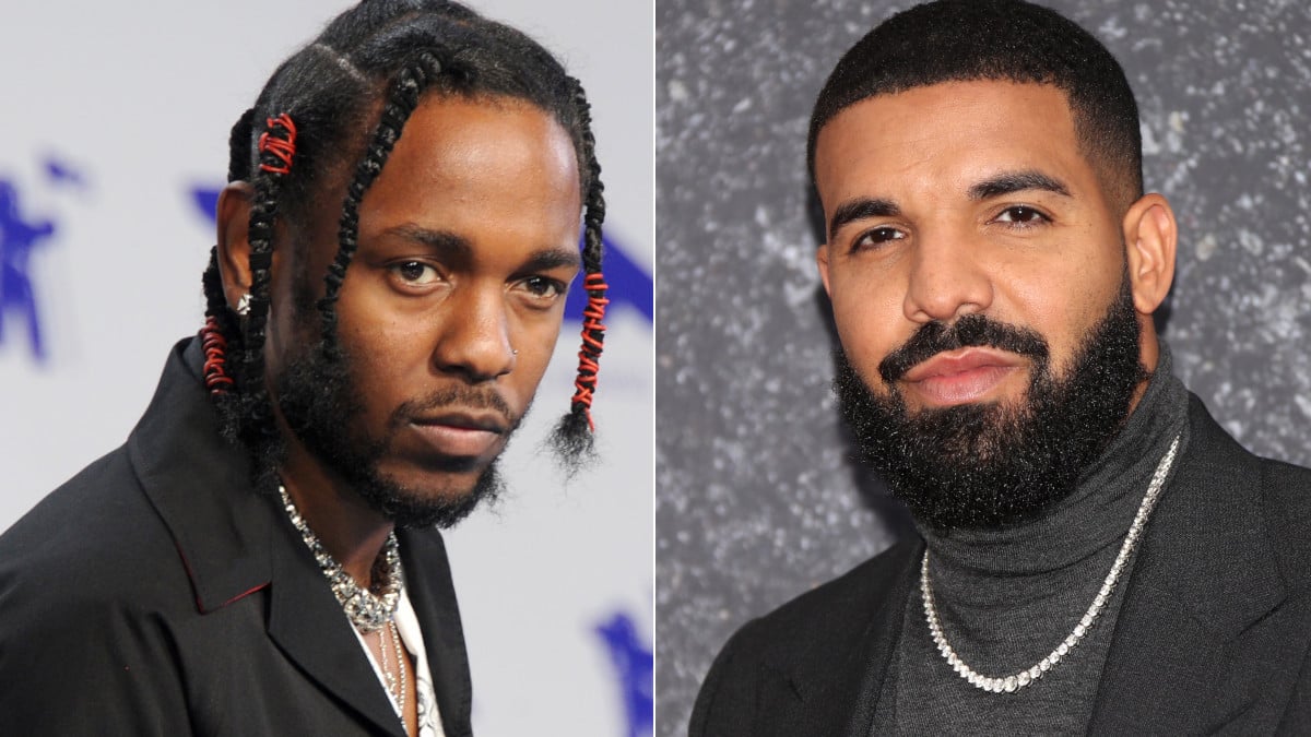 Composite image of Kendrick Lamar and Drake