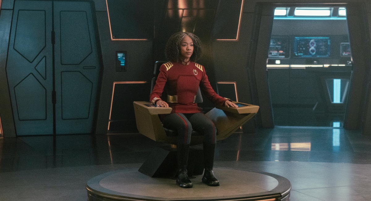 Sonequa Martin-Green as Burnham in Star Trek: Discovery episode 10, season 5