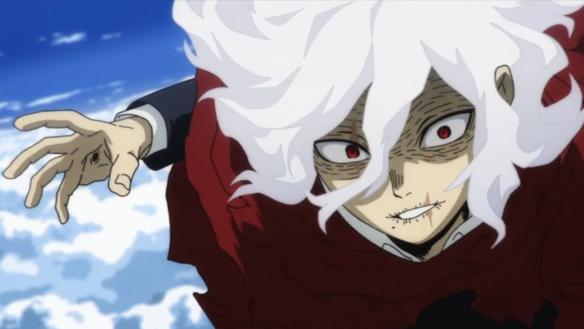 Shigaraki launching an attack against Star and Stripes from My Hero Academia Season 7