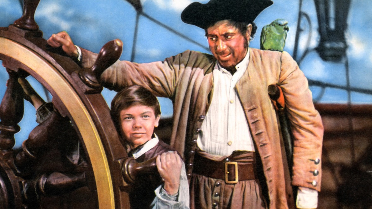 Bobby Driscoll and Robert Newton in Treasure Island (1950) 
