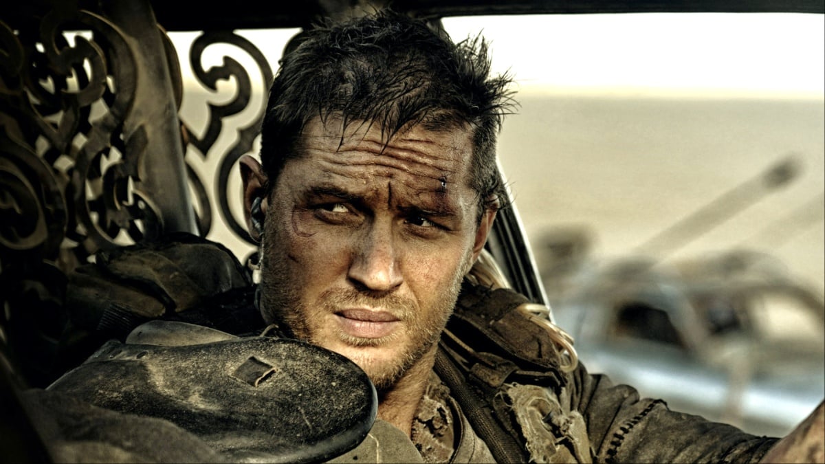 Tom Hardy sits behind the wheel in 'Mad Max: Fury Road'.
