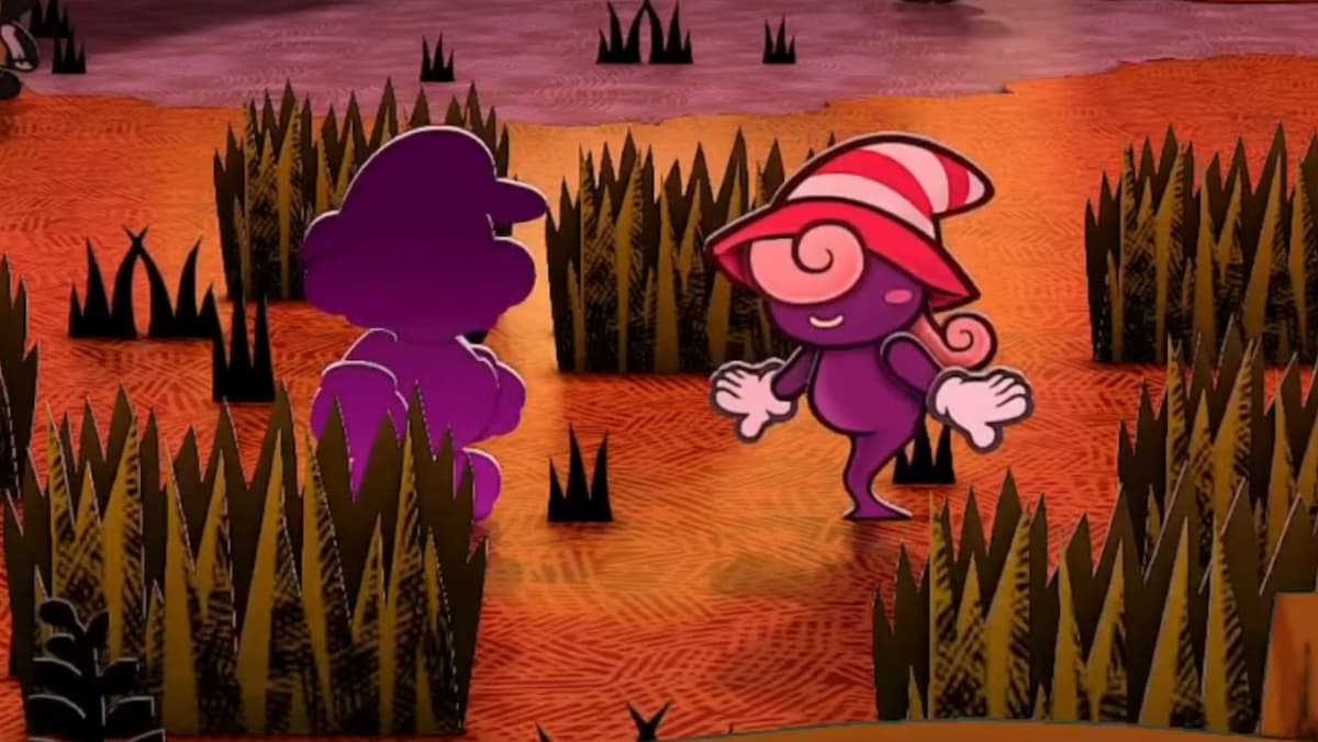 Shadow Mario and Vivian in Paper Mario and the Thousand Year Door