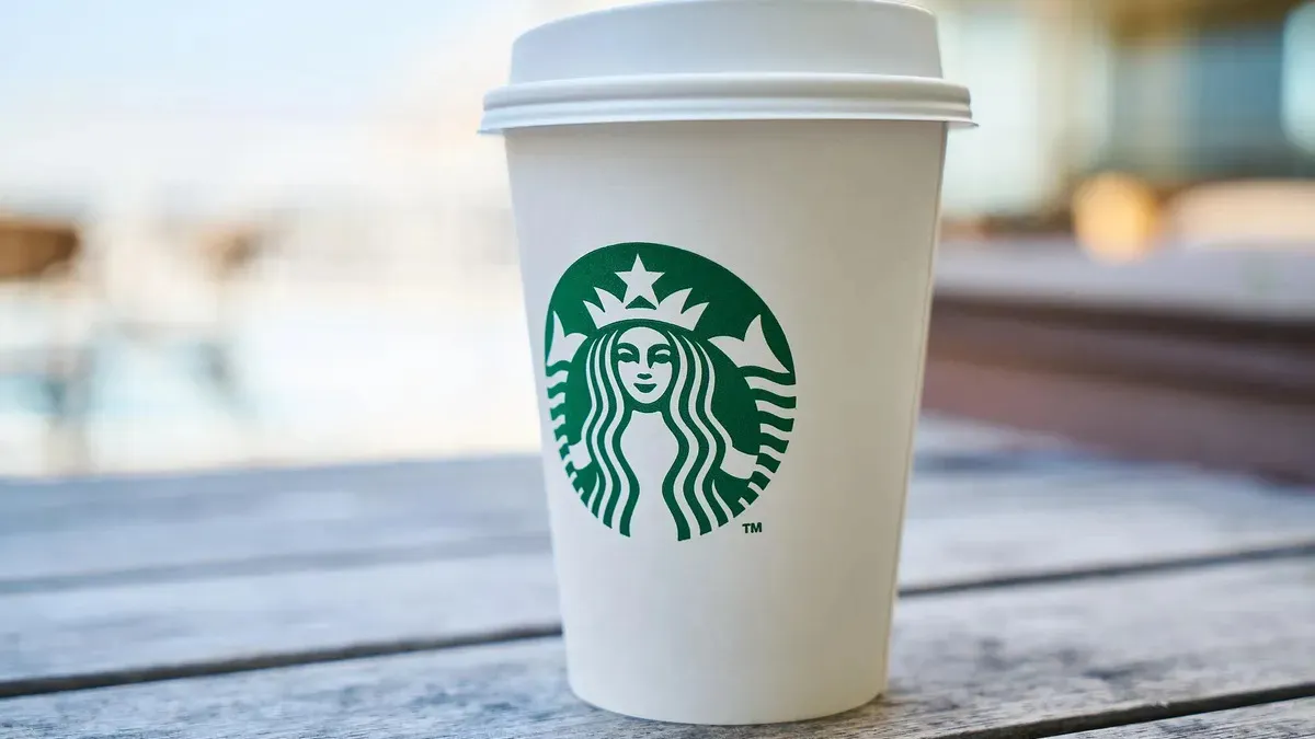 A Starbucks cup