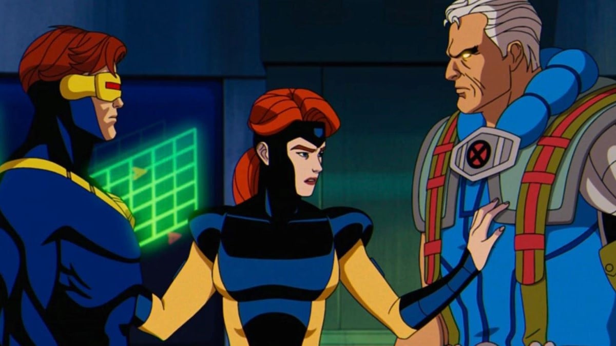 Jean Grey stepping between Cable and Cyclops in 'X-Men '97'