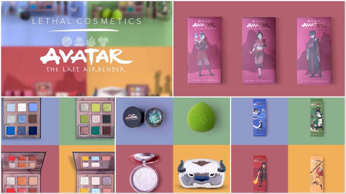 Avatar the Last Airbender full makeup collection collaboration with Lethal Cosmetics