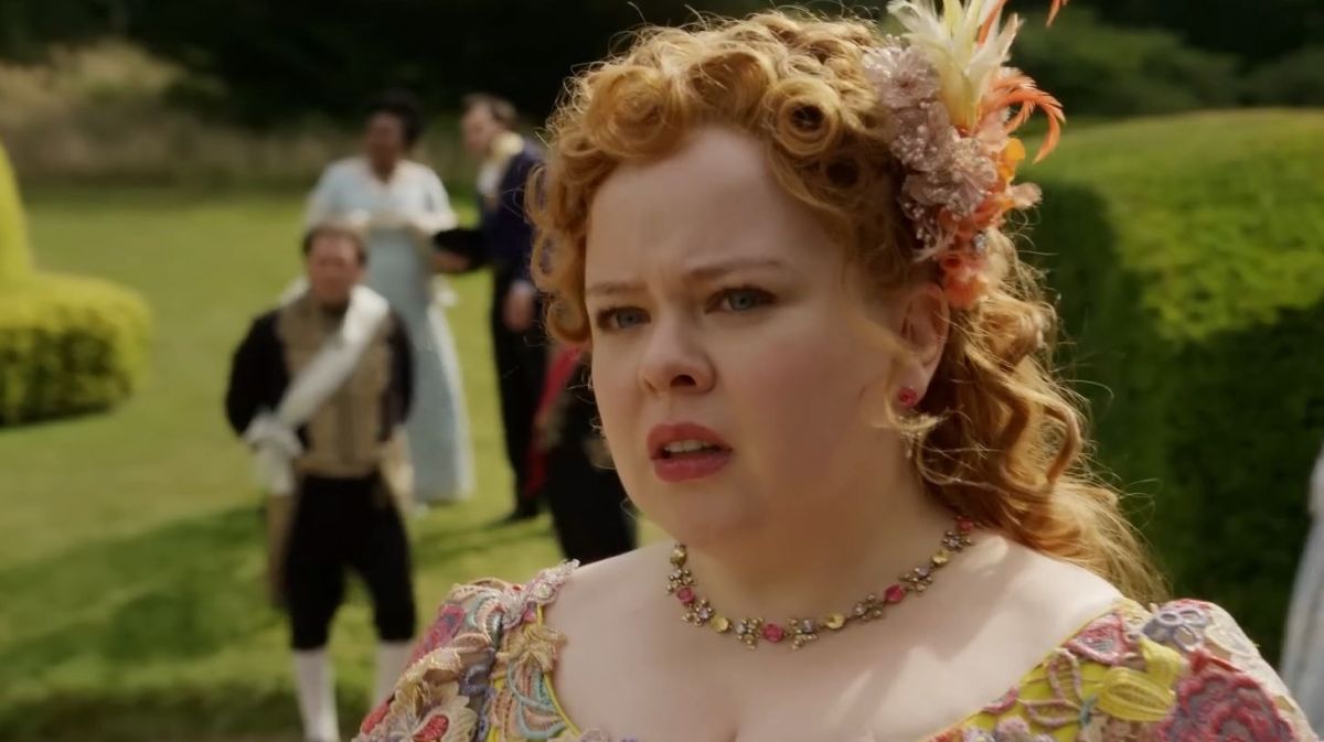 Penelope Featherington looking disgusted at Eloise's new friendship