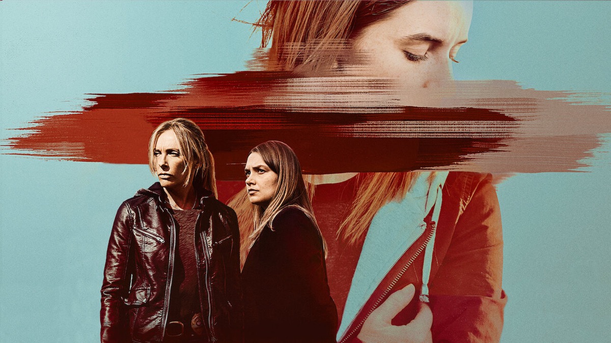 Series art for "Unbelievable" featuring two women, one young one middle aged against a blurred background