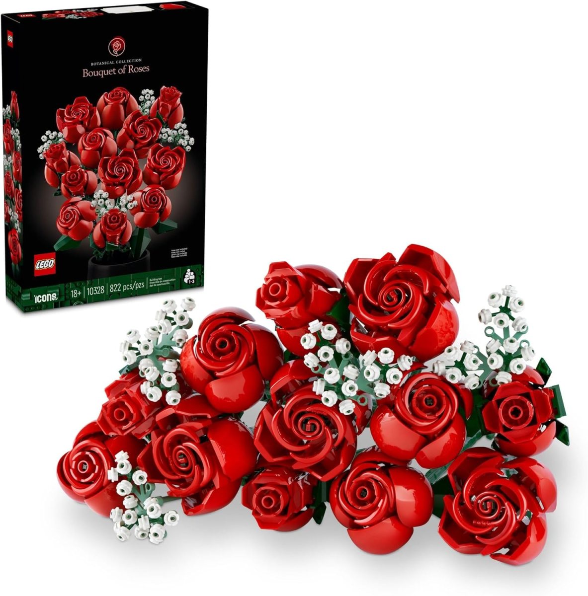 The LEGO Icons Bouquet of Roses building kit