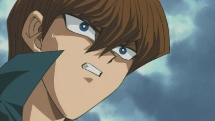 Seto Kaiba looks fearful in 