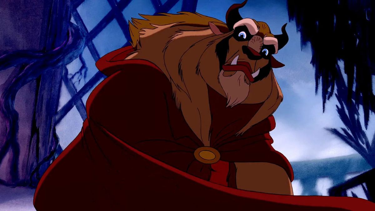 A close up of the Beast in Beauty and the Beast.