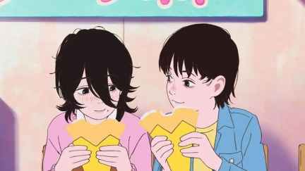 Kyomoto and Fujino having a celebration day in Look Back