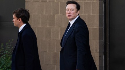 Elon Musk leaving the Hyatt Regency Capitol Hill on November 13, 2024