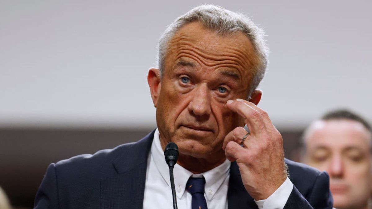 WASHINGTON, DC - JANUARY 29: Robert F. Kennedy Jr., U.S. President Donald Trump's nominee for Secretary of Health and Human Services testifies during his Senate Finance Committee confirmation hearing at the Dirksen Senate Office Building on January 29, 2025 in Washington, DC. In addition to meeting with the Senate Finance Committee, Kennedy will also meet with the Senate Health, Education, Labor and Pensions Committee tomorrow. (Photo by Anna Moneymaker/Getty Images)