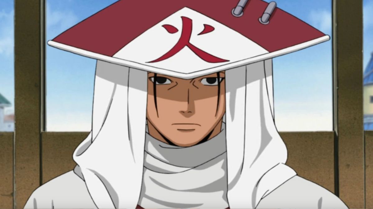 The First Hokage in Naruto stares broodingly