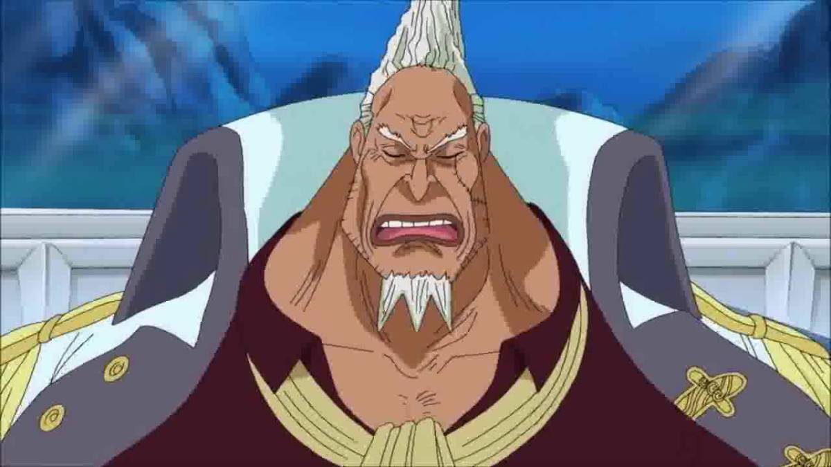 Kong sighing with his eyes closed in 'One Piece'