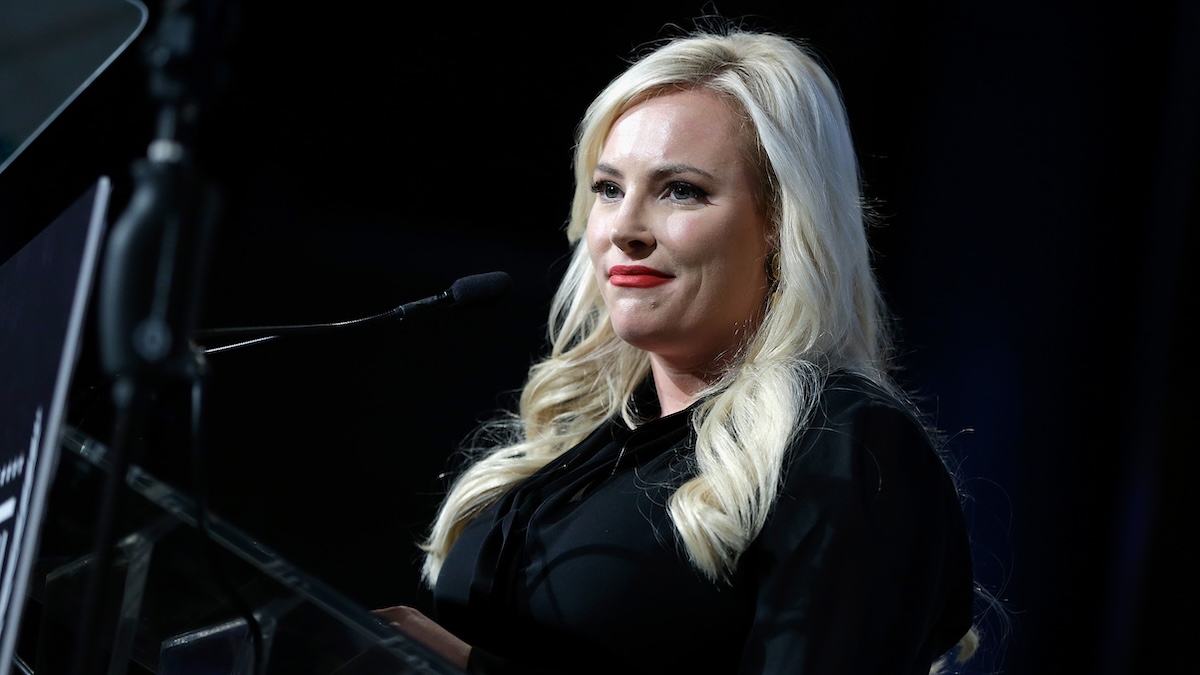 Meghan McCain at a mic