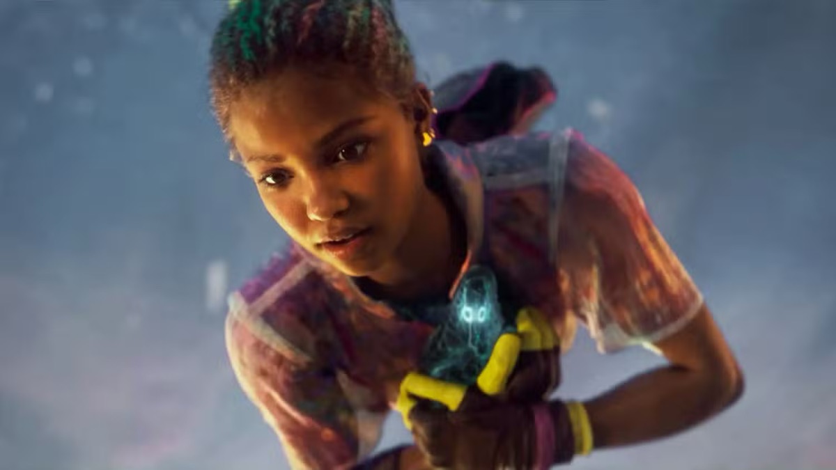 A young girl in sci-fi gear looks inquisitive in "Secret Level"