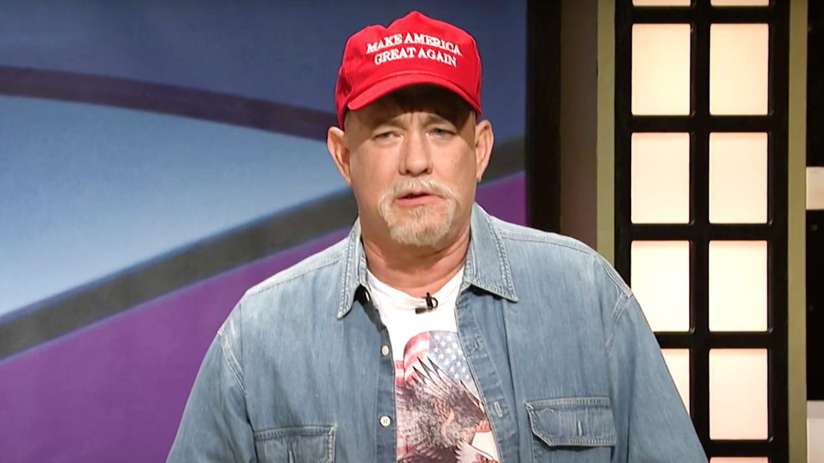 Tom Hanks as MAGA supporter on SNL