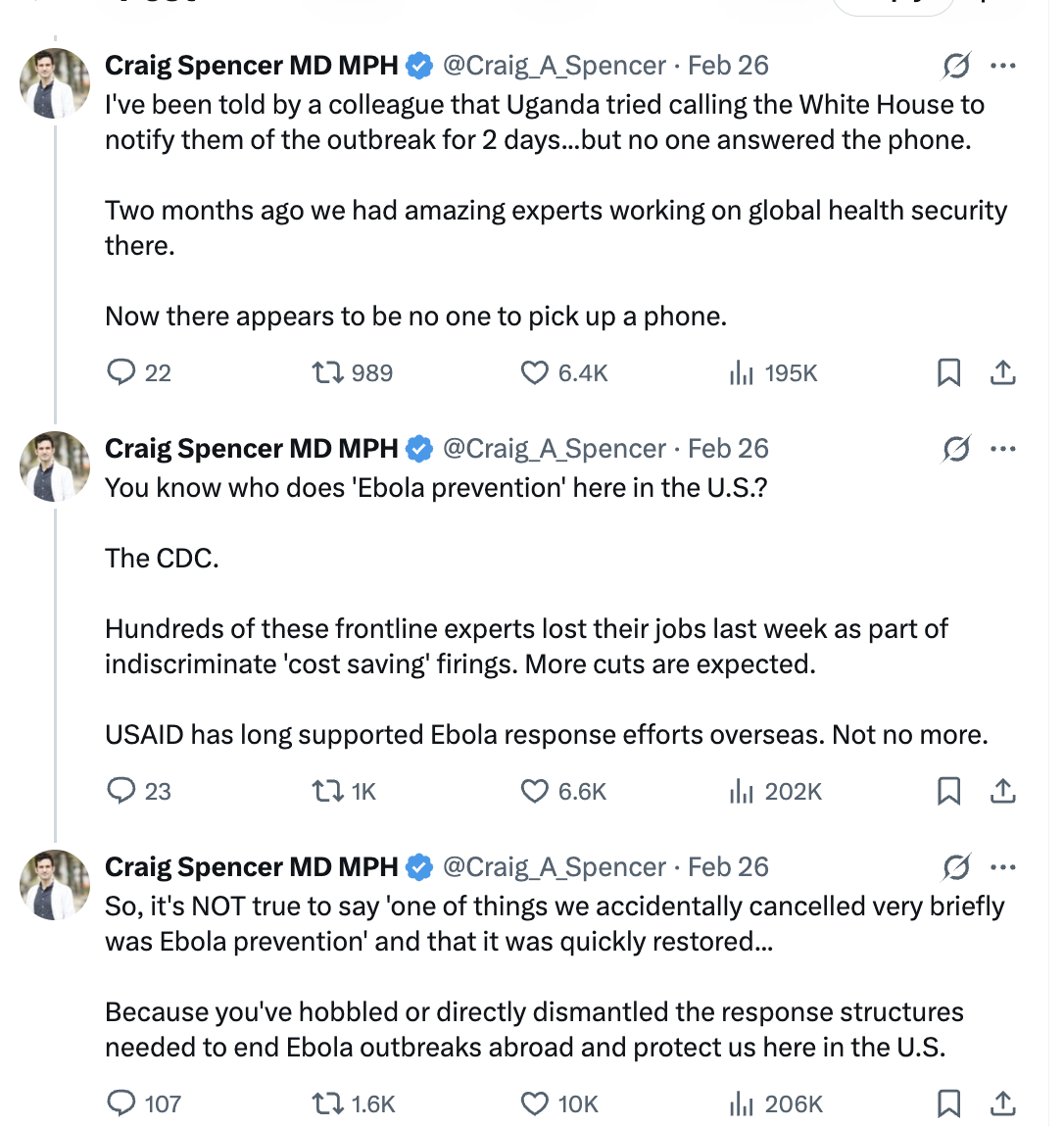 Dr. Craig Spencer X post