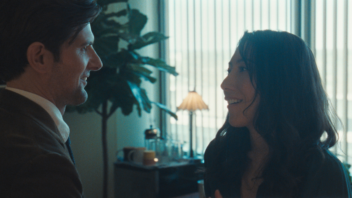 Adam Scott and Dichen Lachman in Severance Season 2 Episode 7