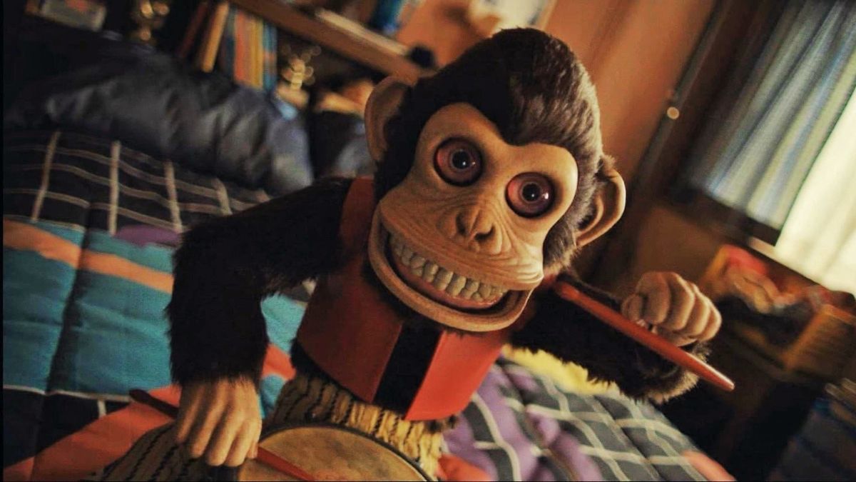 The Monkey beats his drum in Oz Perkins' 'The Monkey'