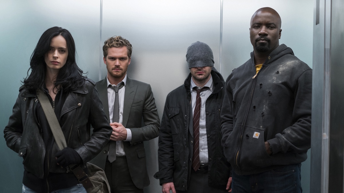 marvel's defenders all standing together