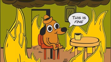 the this is fine dog