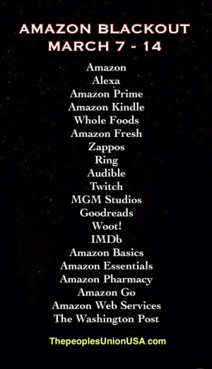 List of brands to avoid during Amazon boycott