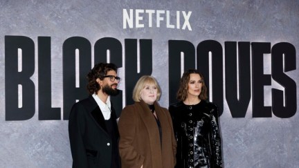 (L to R) Ben Whishaw, Sarah Lanchashire,Keira Knightley attend the 
