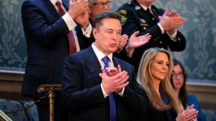 Elon Musk attends Donald Trump's address to Congress