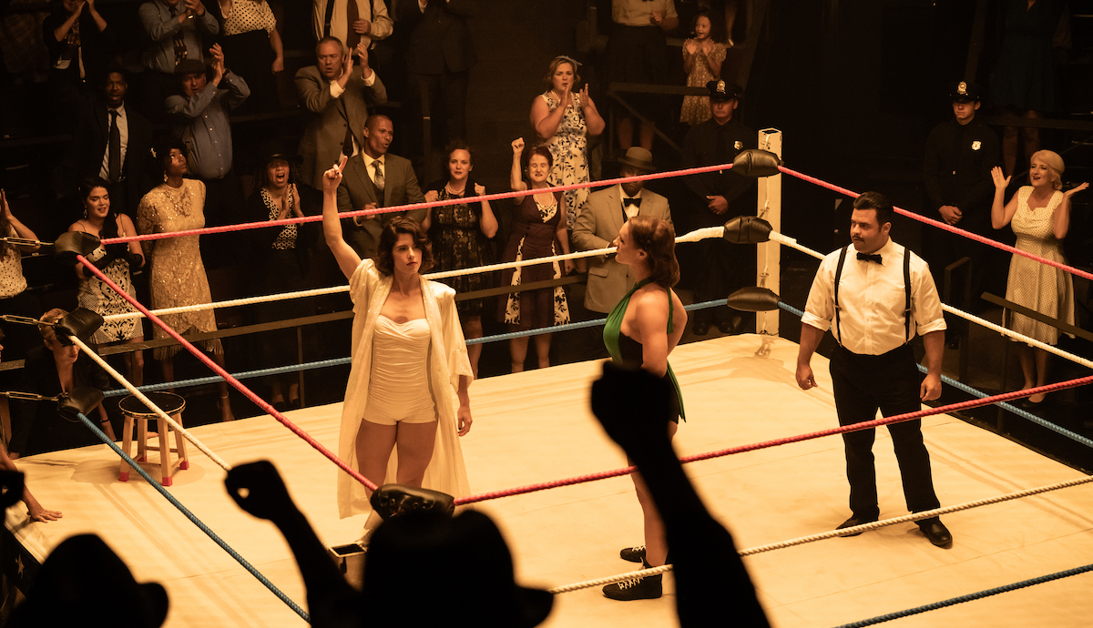 Emily Bett Rickards as Mildrid Burke in Queen of the Ring