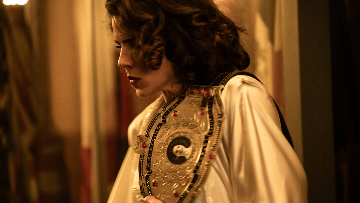 Emily Bett Rickards as Mildrid Burke in Queen of the Ring