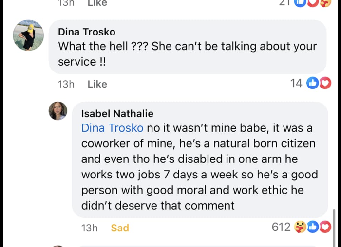 Comment on Isabel Nathalie's post