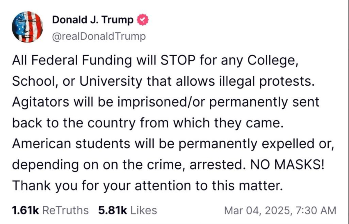 Donald Trump Truth Social post