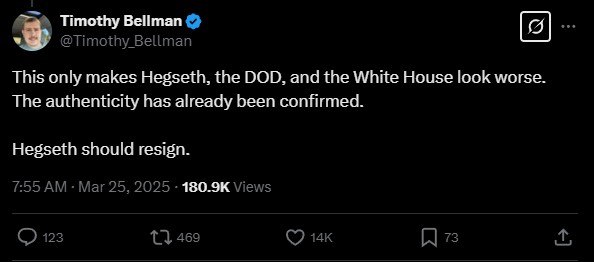 Social media flames Pete Hegseth for denying Yemen group chat leak