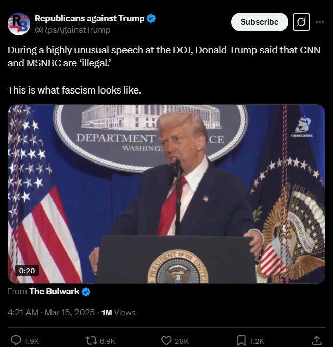 Social media rails against Trump's anti-free speech comments from the White House