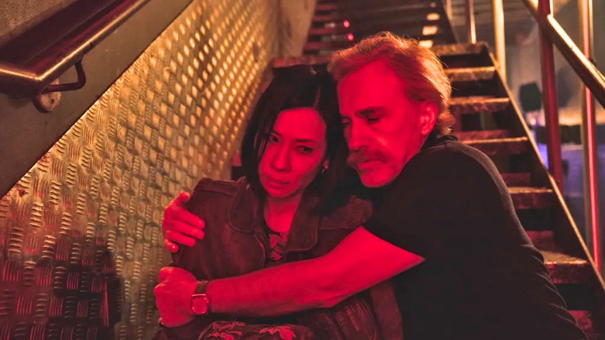 Lucy Liu and Christoph Waltz in 'Old Guy'