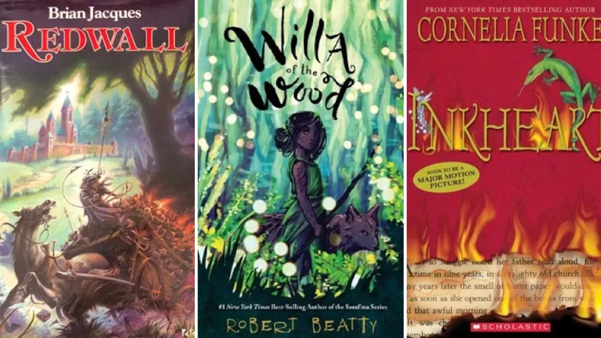 Covers for Redwall, Willa of the Wood and Inkheart