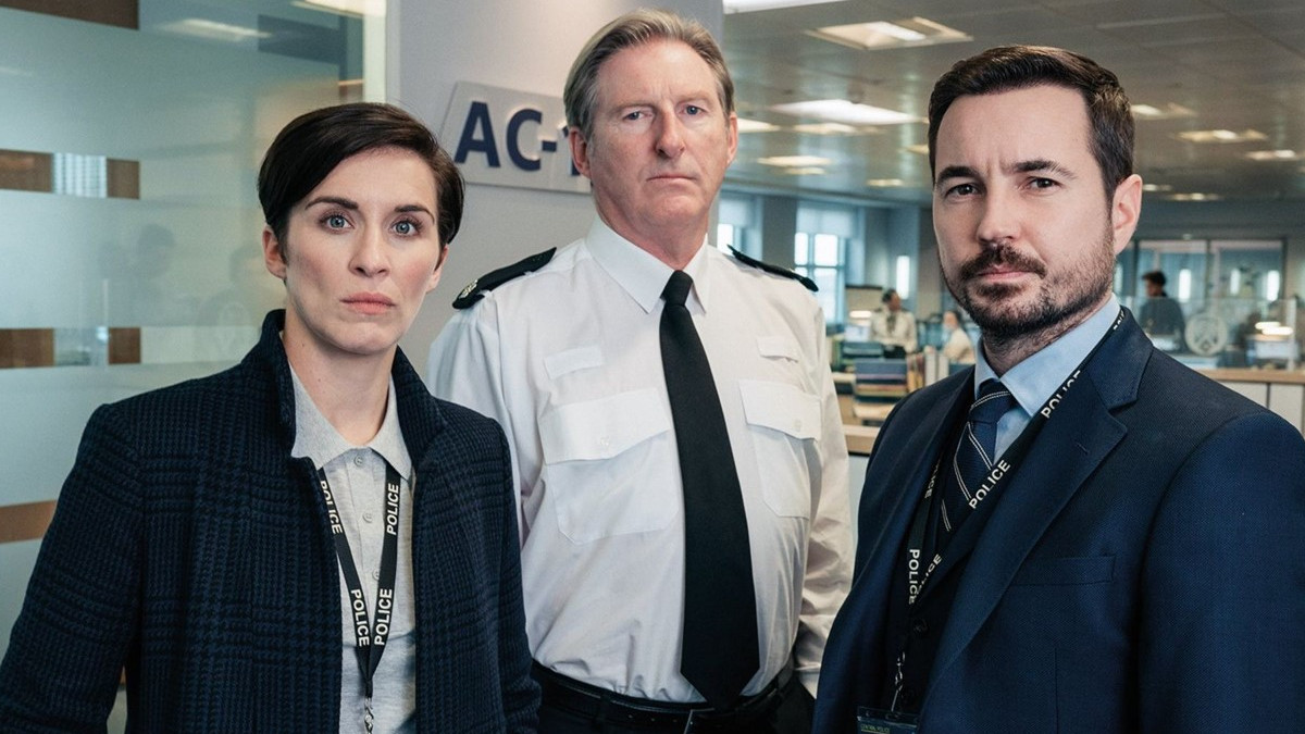 Vicky McClure, Adrian Dunbar, and Martin Compston in Line of Duty