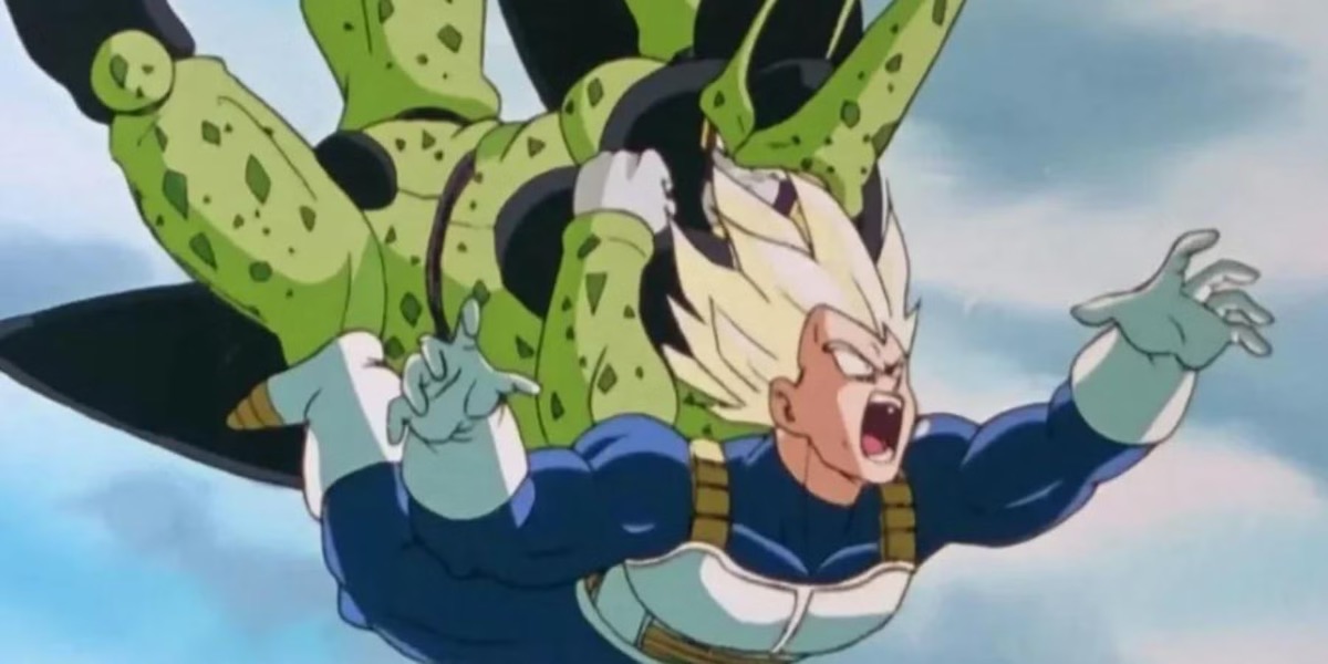 Vegetable gets elbowed in the back by Perfect Cell
