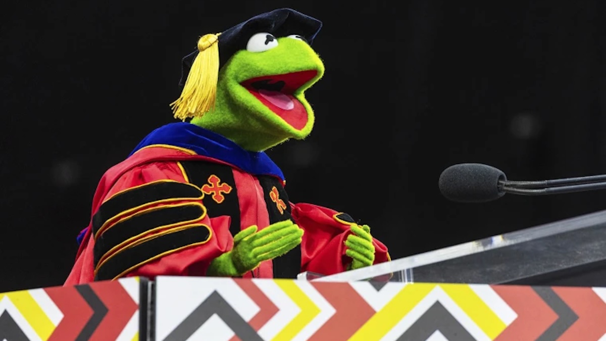 kermit the frog at a commencement