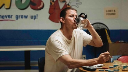 channing tatum drinking water