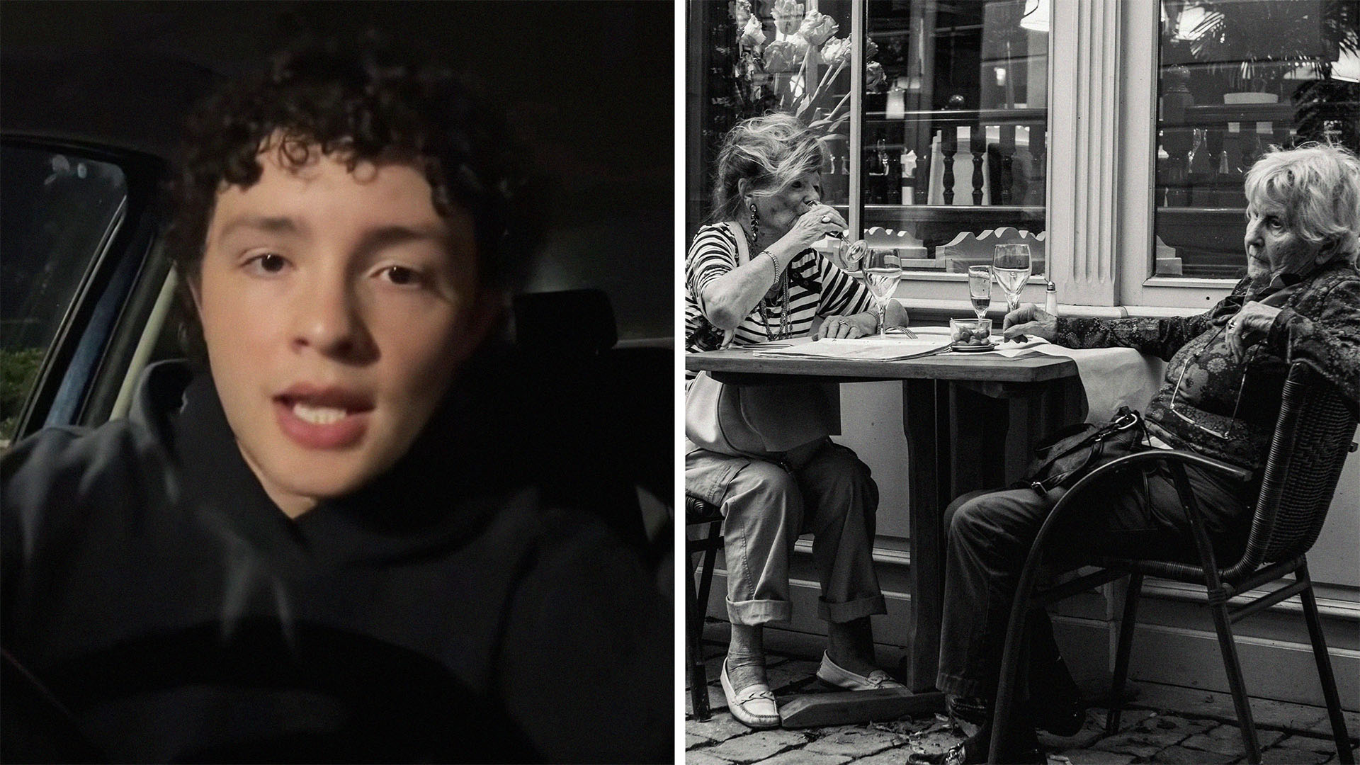Server explains annoyance with older people at restaurant(l) Older women eating at restaurant(r)